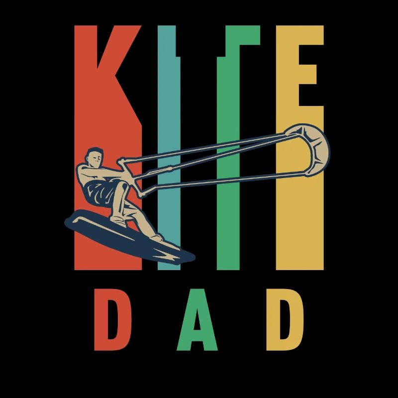 Conception de kitesurf pour un papa kite surfeur