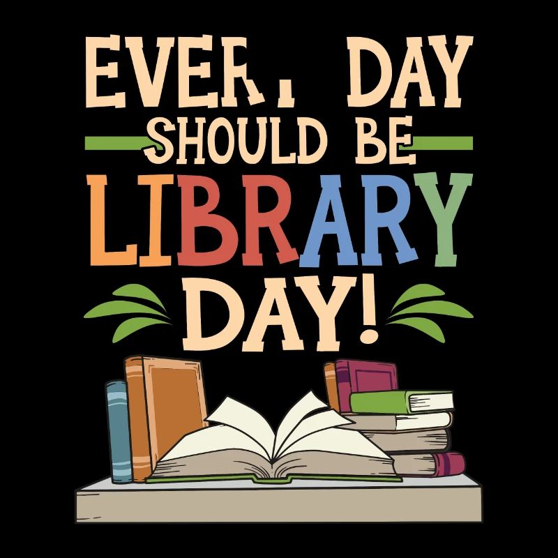 Book library saying reading bookworm gift