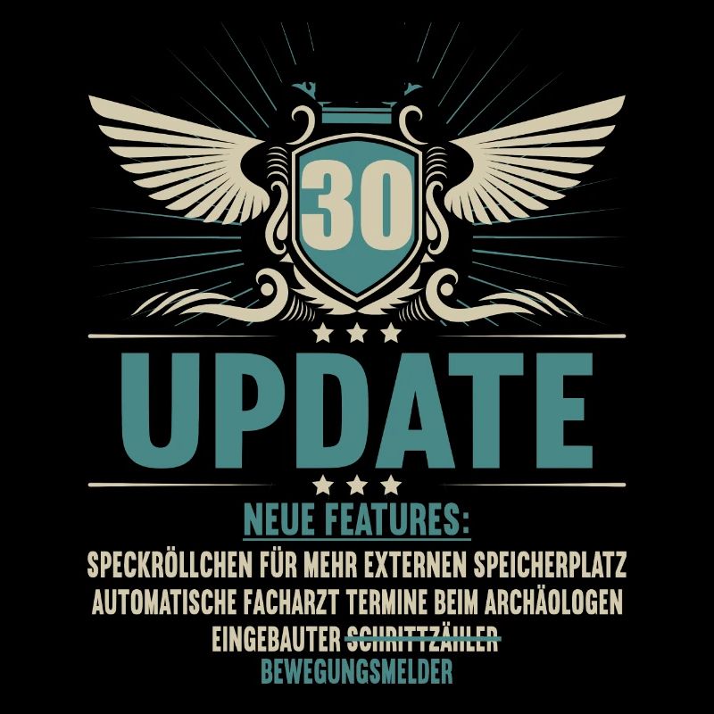 Update neue features 30 Jahre alt 30. Geburtstag