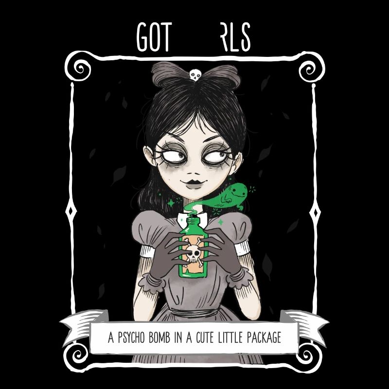 Goth Girls Eine Psycho-Bombe In Einem Süßen