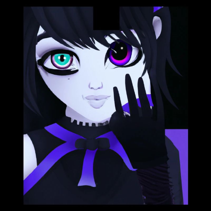 Goth Anime Vaporwave mignon et effrayant Goth