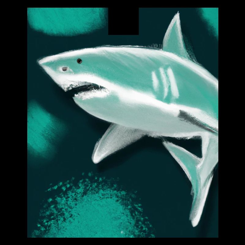Grand Requin Blanc Vincent Van Gogh Style