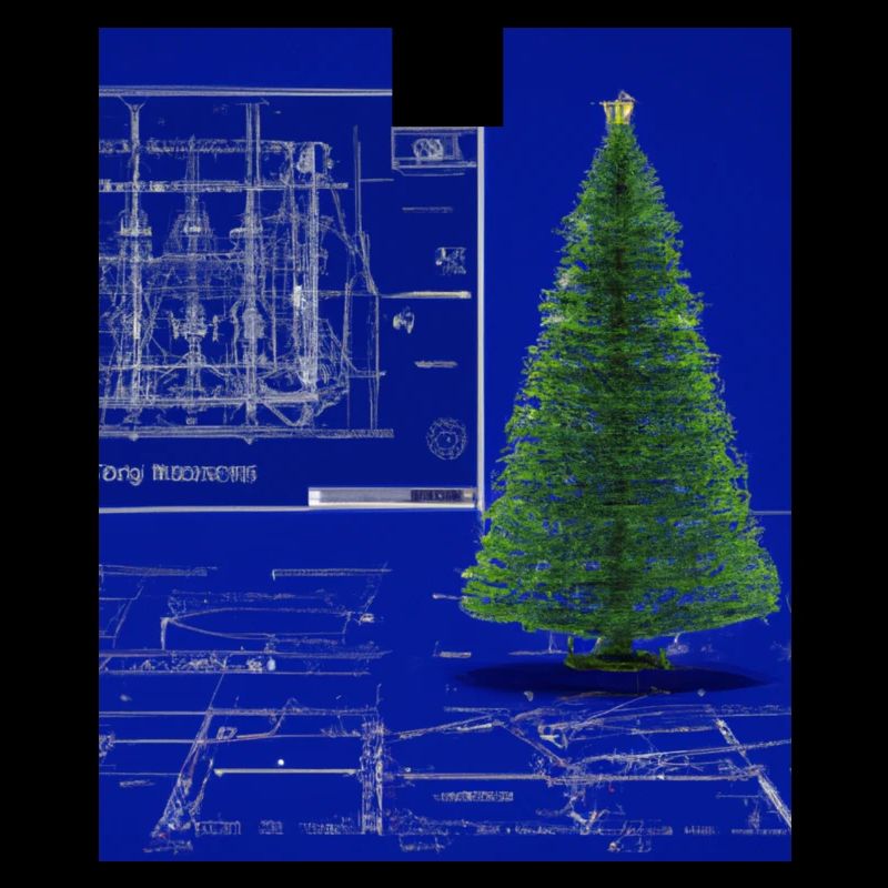 Christmas Christmas Tree Schematic Blueprint