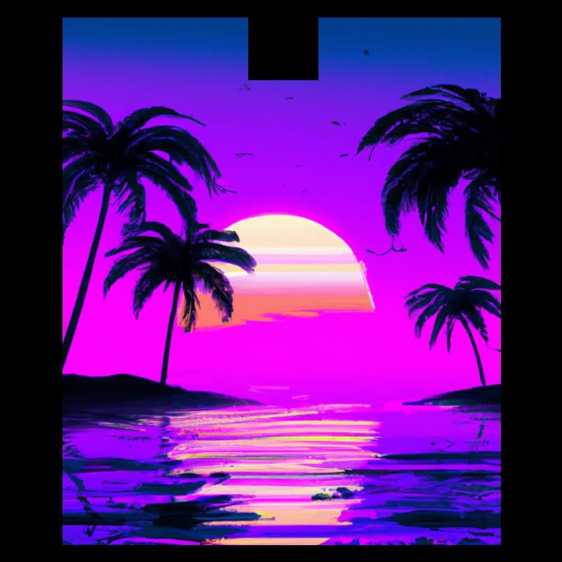 Vaporwave Sun Synthwave Sunset Palms