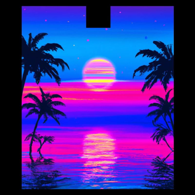 Vaporwave Sun Synthwave Sunset Palms