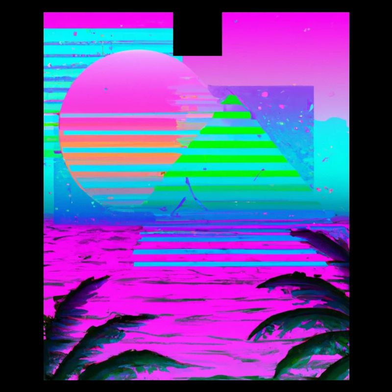 Synthwave Sun Hawaii Vaporwave Esthétique