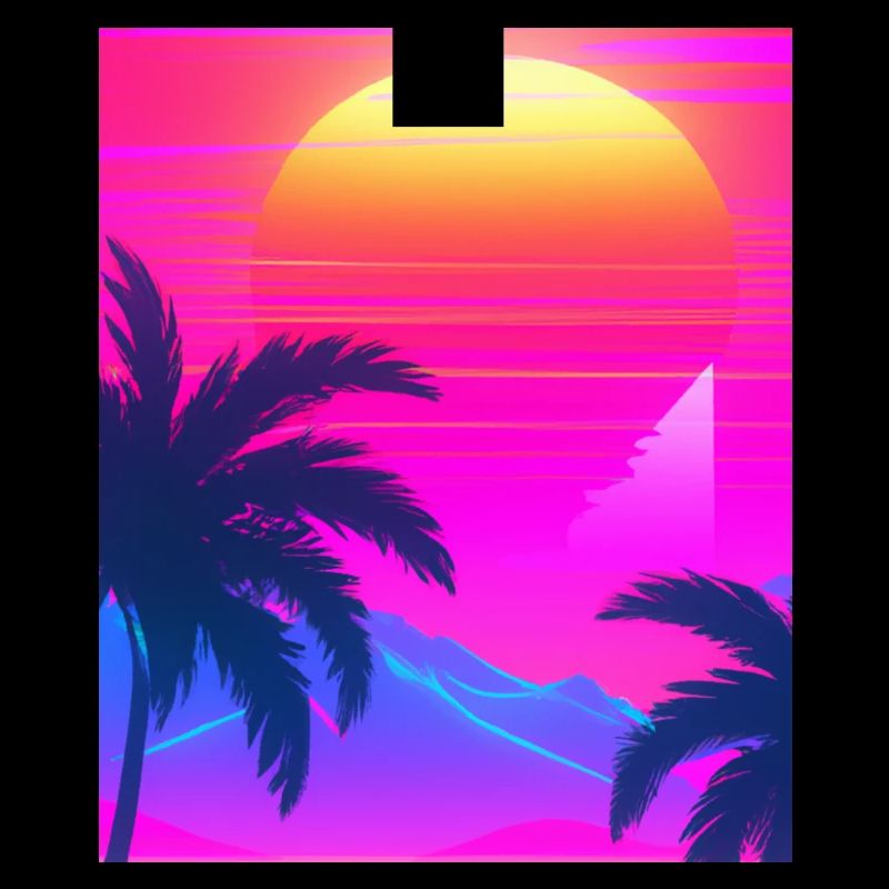 Synthwave Sun Hawaii Vaporwave Esthétique