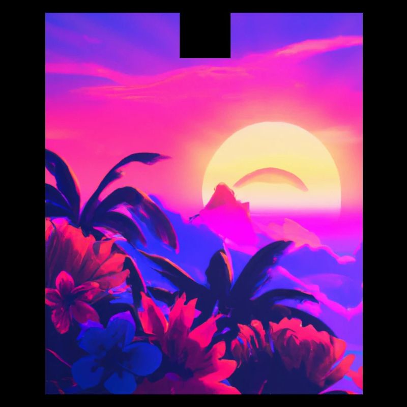 Synthwave Sun Hawaii Vaporwave Esthétique