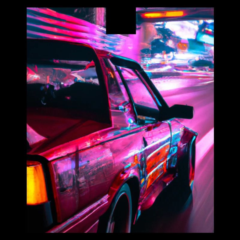 Vaporwave Esthétique Synthwave Car