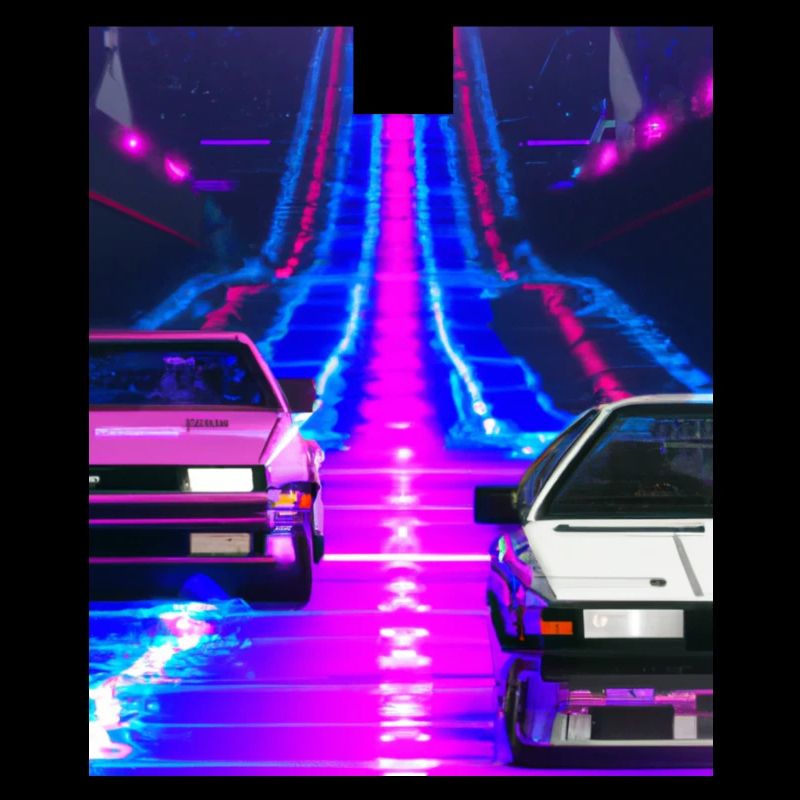 Vaporwave Esthétique Synthwave Car