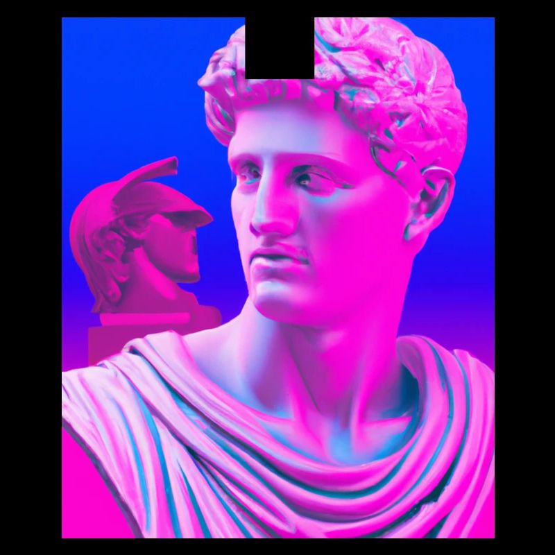 Vaporwave Statue Buste romain