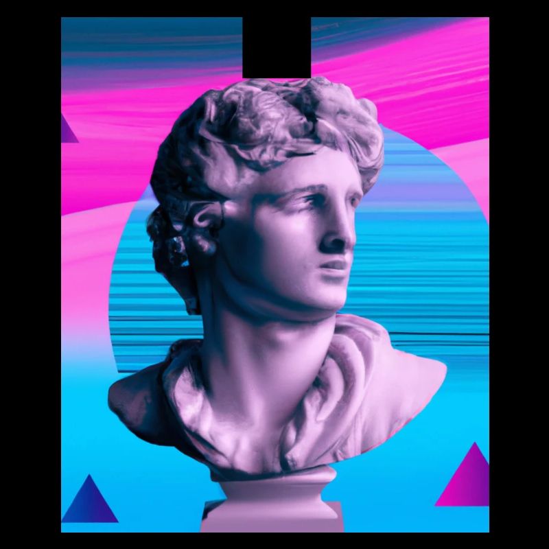 Vaporwave Statue Buste romain