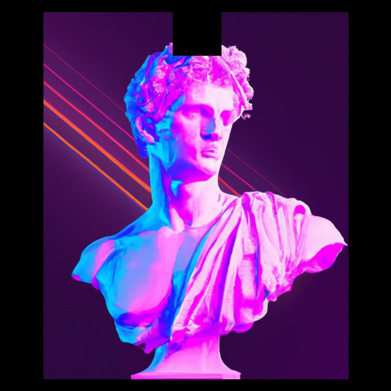 Vaporwave Statue Buste romain