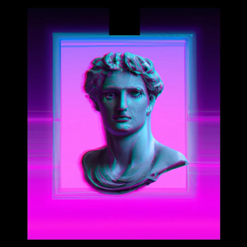 Vaporwave Statue Buste romain