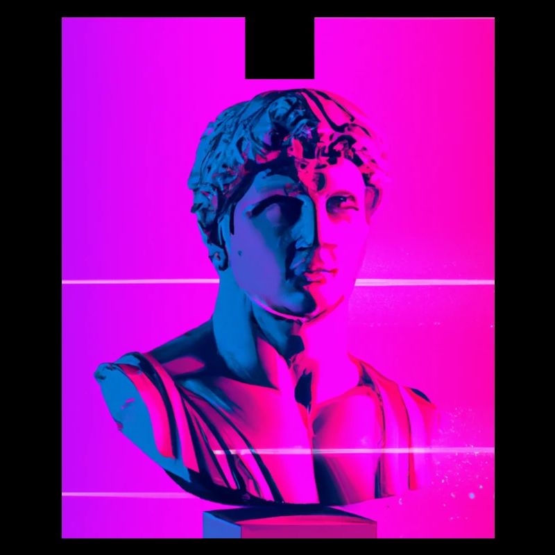 Vaporwave Statue Buste romain