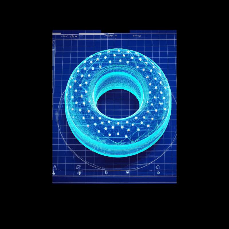 Donut Blueprint Pastry Chef Cake Baking
