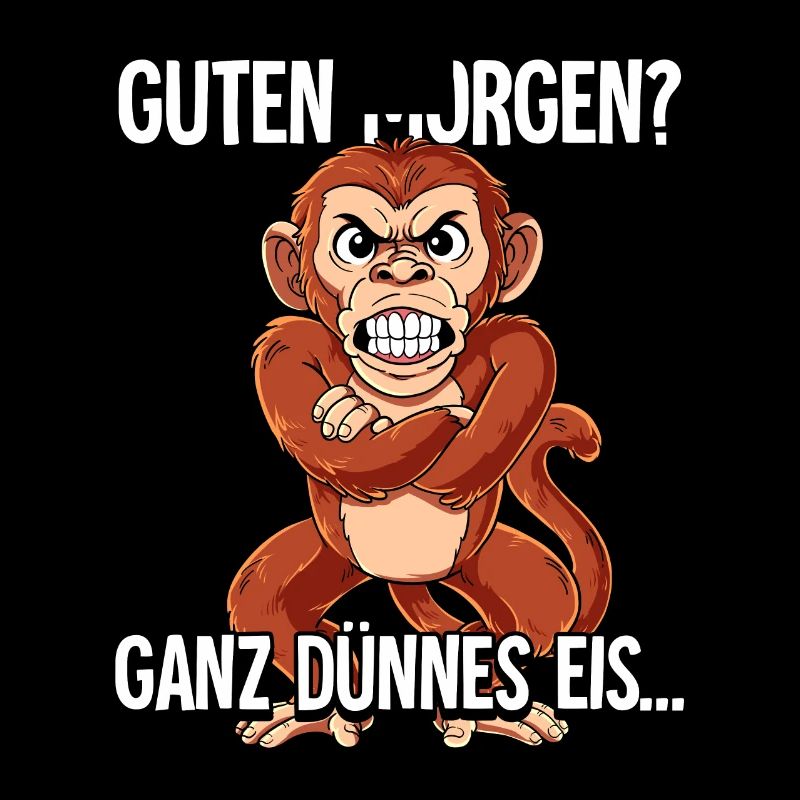 Guten Morgen Ganz Dünnes Eis Affe