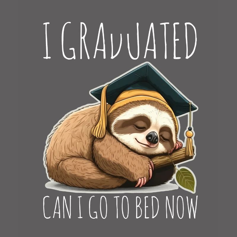 Diplôme Sleeping Sloth Uni Master Bachelor