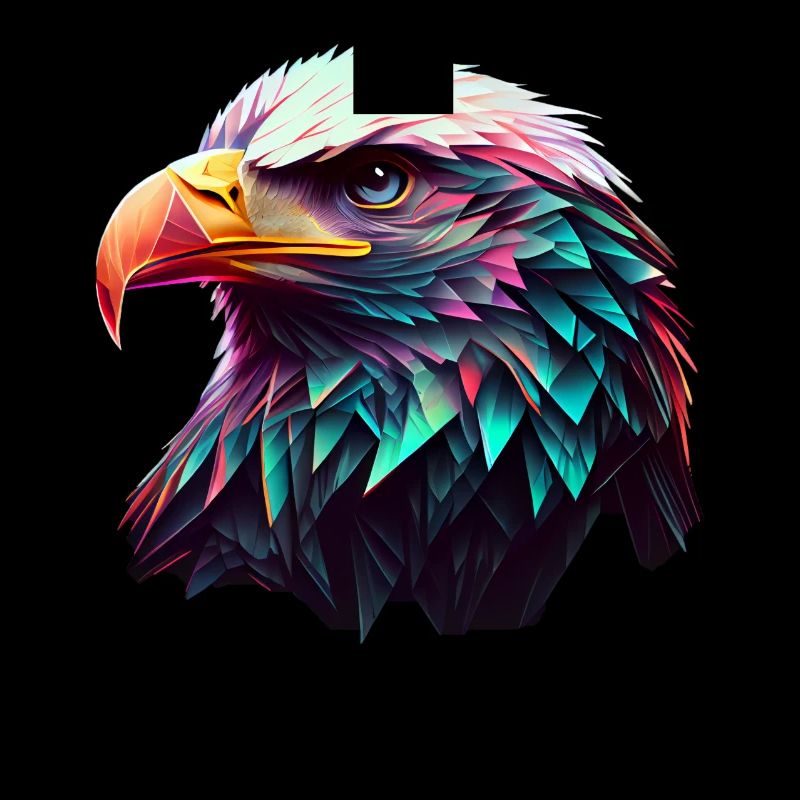 Cooles Polygon Design Mit Einem Weißkopfseeadler