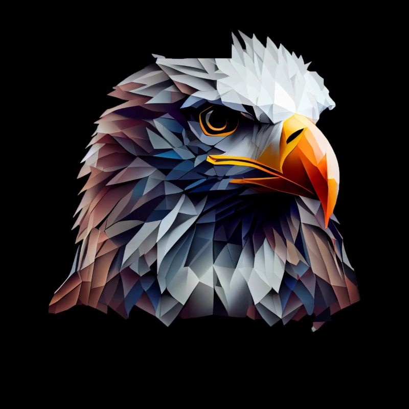 Cooles Polygon Design Mit Einem Weißkopfseeadler