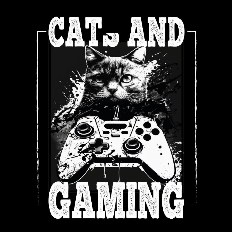 Cats and Gaming Cat Kitten Controller Gaming