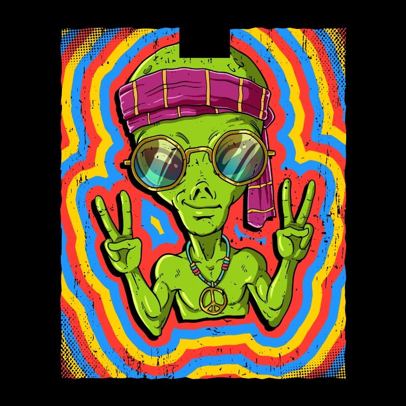Hippie Alien Psychedelic Trippy
