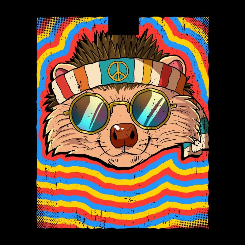 Hippie Hedgehog Psychedelic Trippy