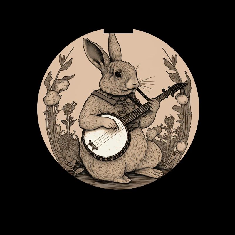 Rabbit Banjo Guitar Bunny Rabbit Easter Music