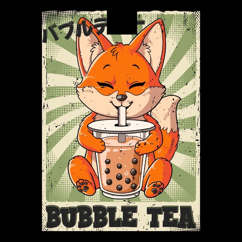 Boba Tea Fox Bubble Tea
