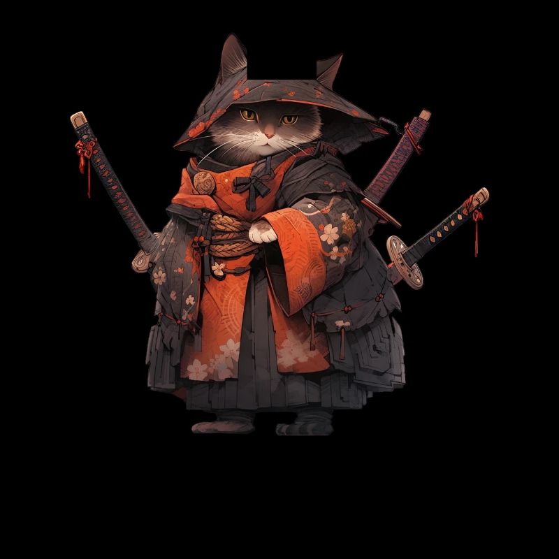 Chat d’Asie Samouraï japonais Samouraï