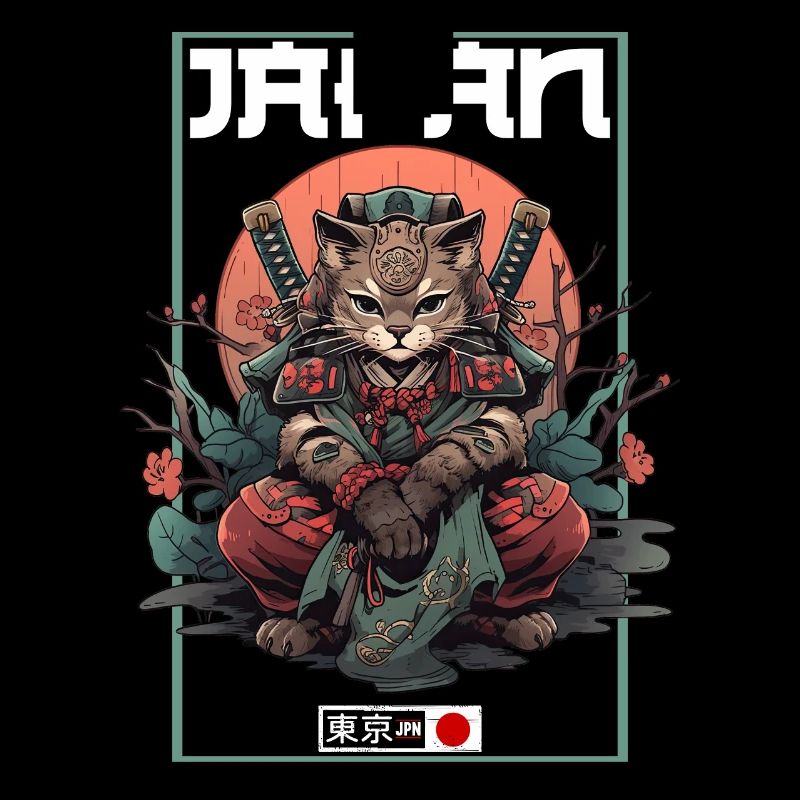 Chat d’Asie Samouraï japonais Samouraï
