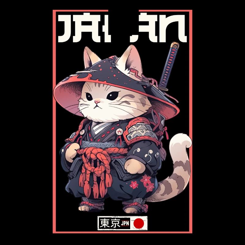 Chat d’Asie Samouraï japonais Samouraï