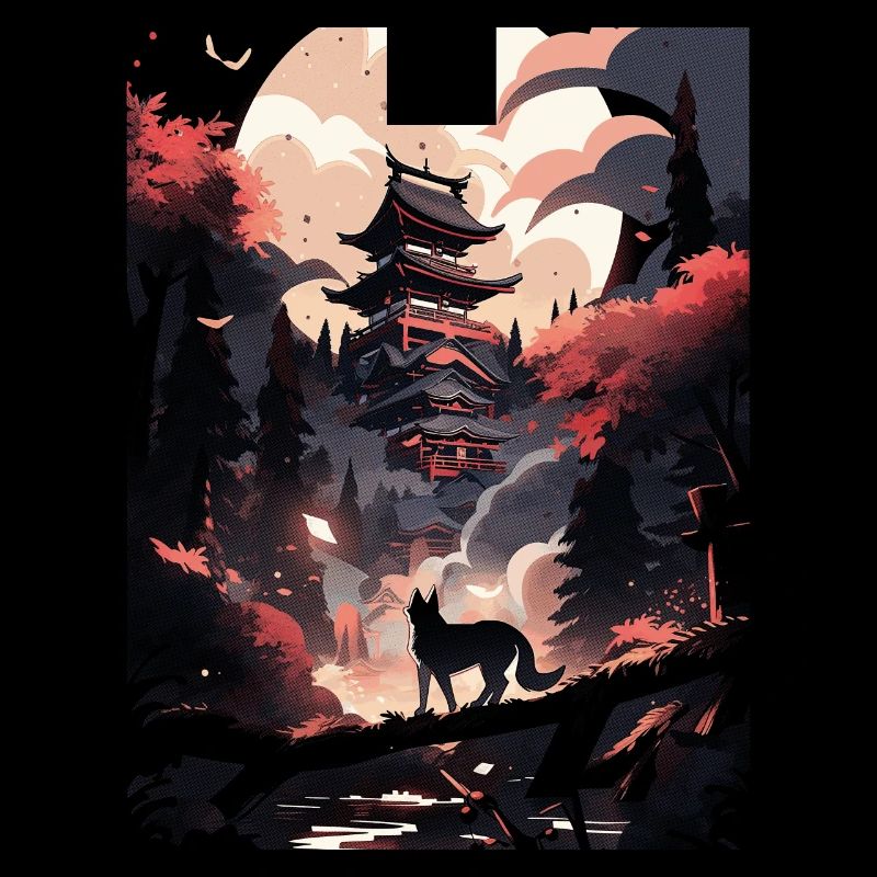 Japanese Wolf Wolves Manga Tokyo Cherry Blossoms