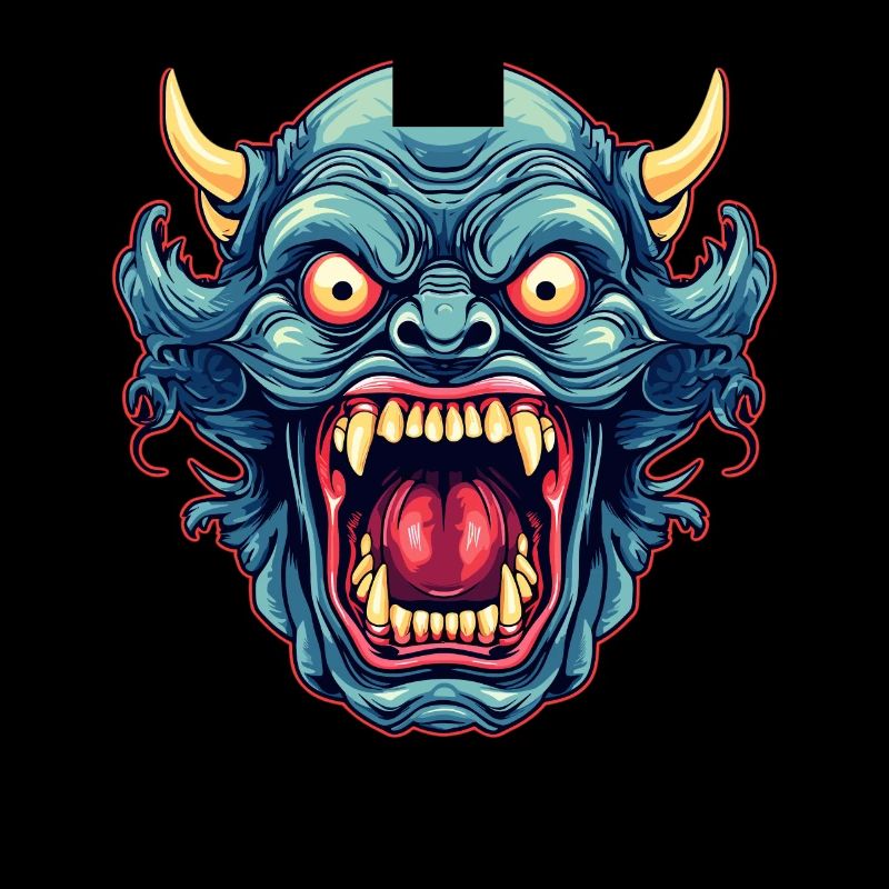 Japanischer Hannya Dämon Samurai Warrior Oni Maske