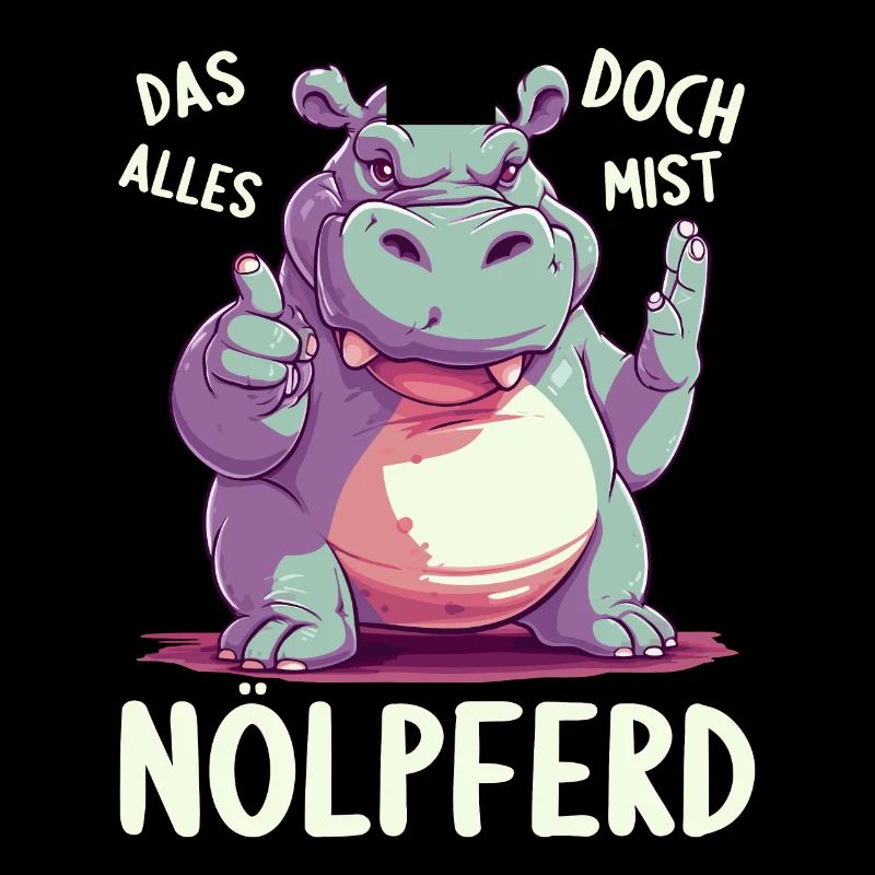 Hippo Hippo Complain Complainer Nölpferd