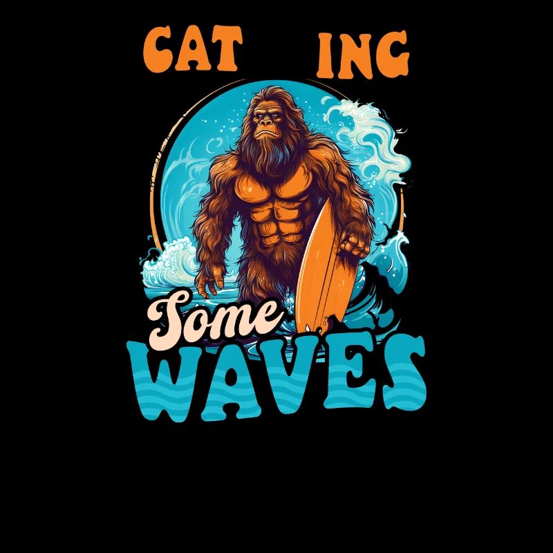 Surfer fängt ein Wellenmonster