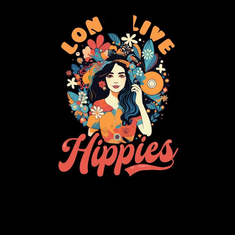 Blumen Friedenssymbol Lang lebe Hippies