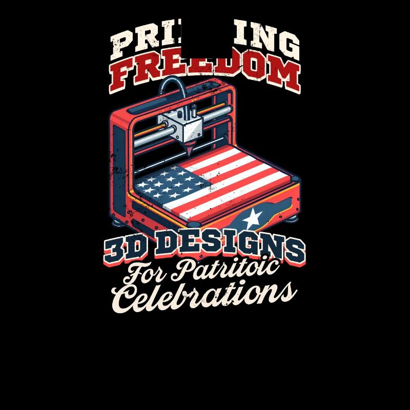 Impression 3D patriotique Liberté d’impression Conceptions 3D