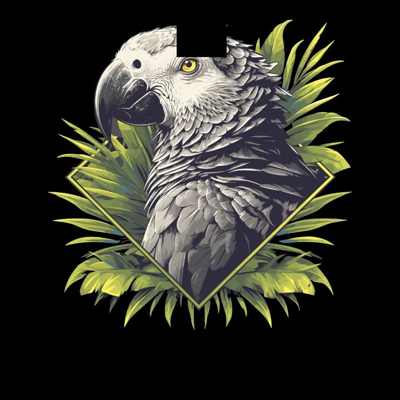 Perroquets gris d’Afrique