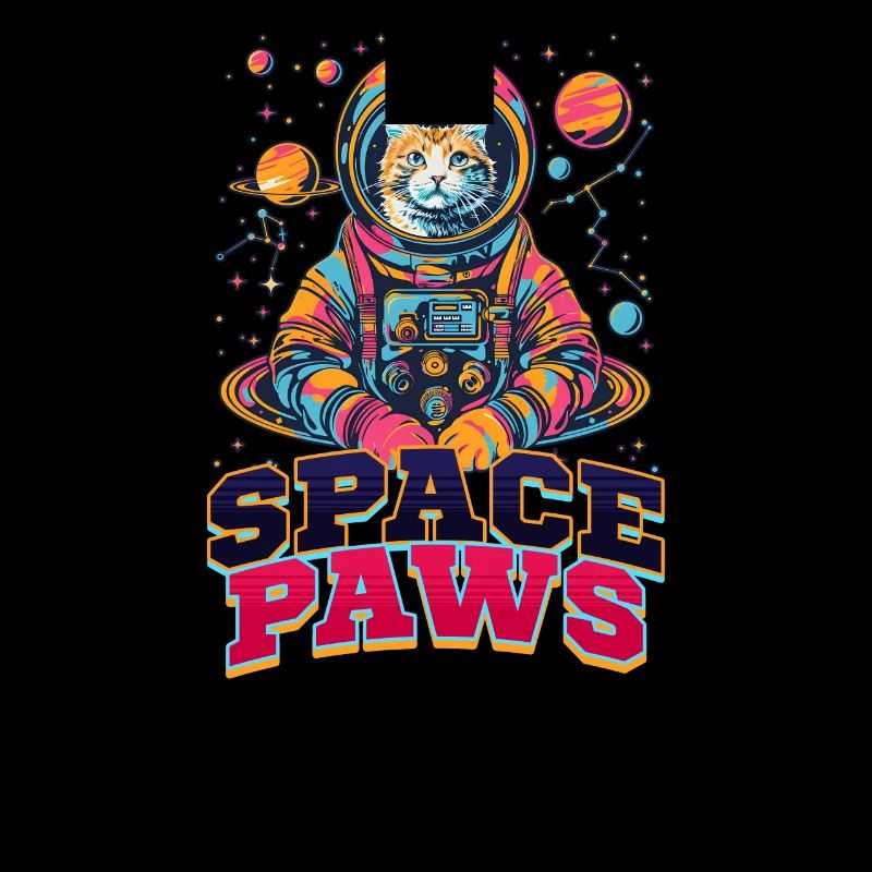 Chat astronaute pattes de l’espace