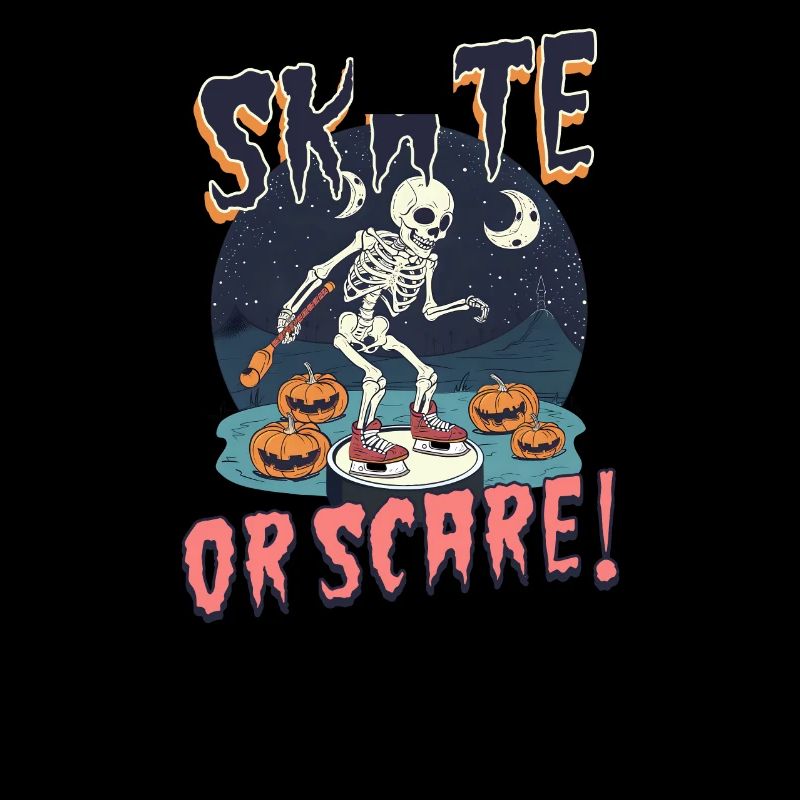 Halloween Eishockey Schlittschuh oder Schrecken!