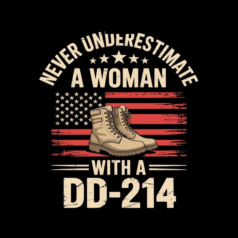 Never Underestimate A Woman With A DD 214
