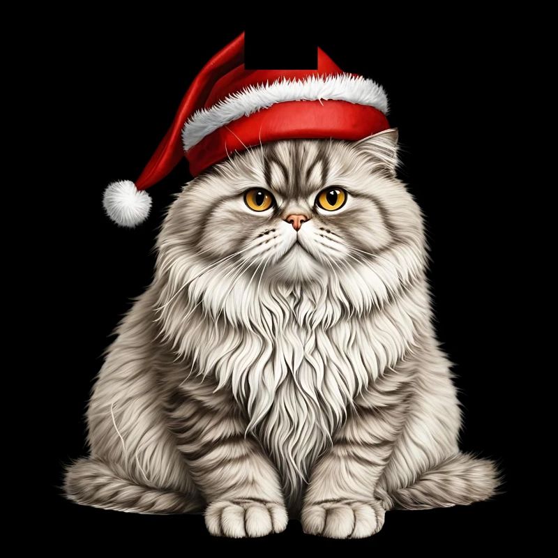 Chat persan de Noël
