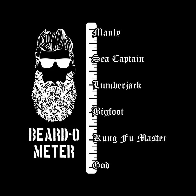 Beard bearded beard-o-meter men gift