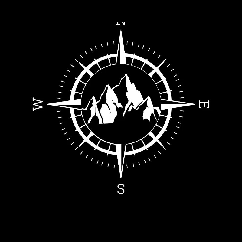 Kompass und Berg - (b)
