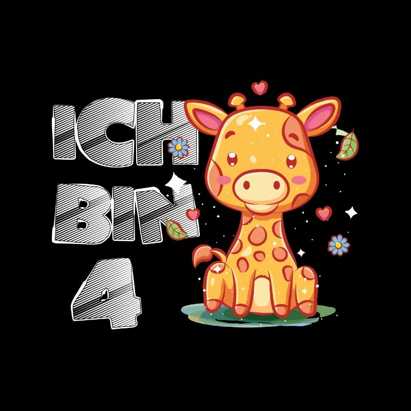 Giraffe 4 Geburtstag Safari Afrika Savanne