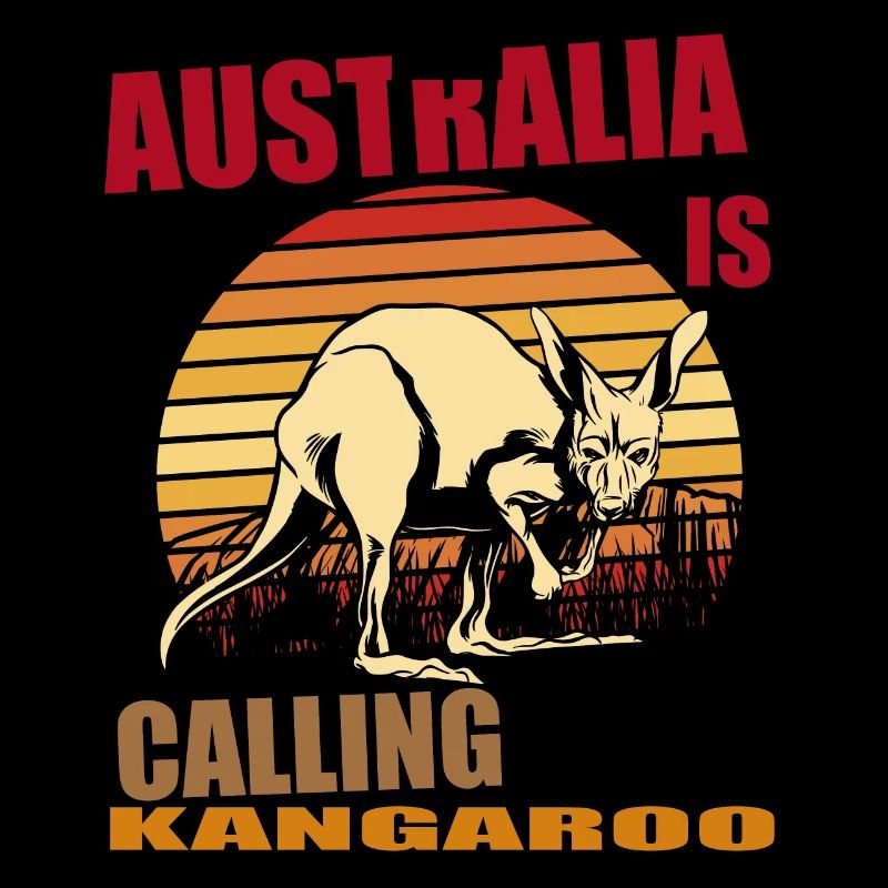 Känguru Retro Australien Calling Outback