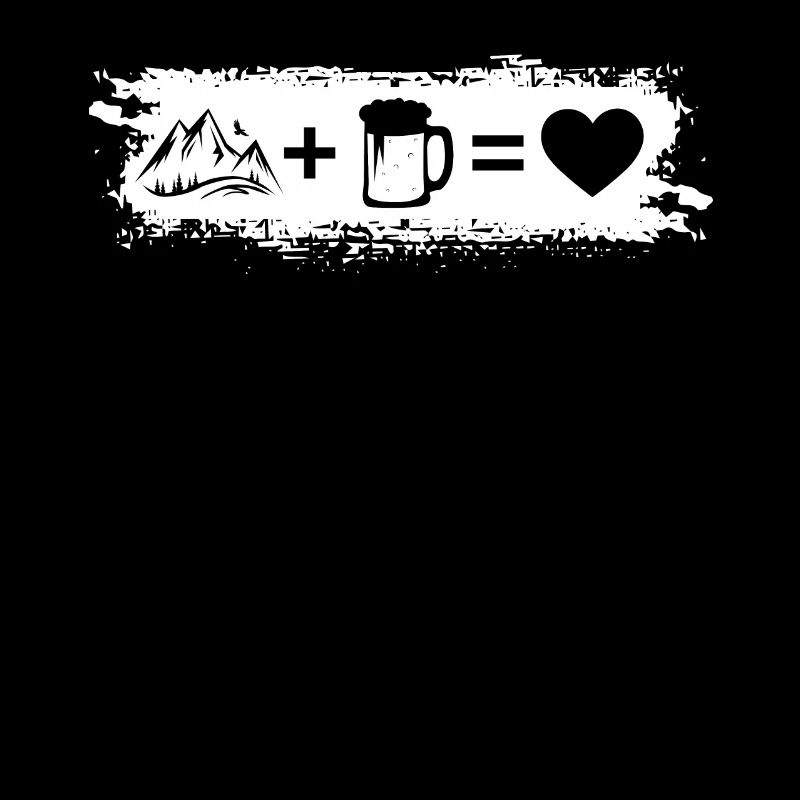 Grunge Rectangle - Heart - Beer - Mountain -