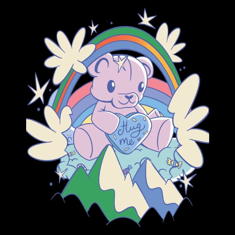 Rainbow Hug Me Cute Teddy Hug Time Teddy Bear