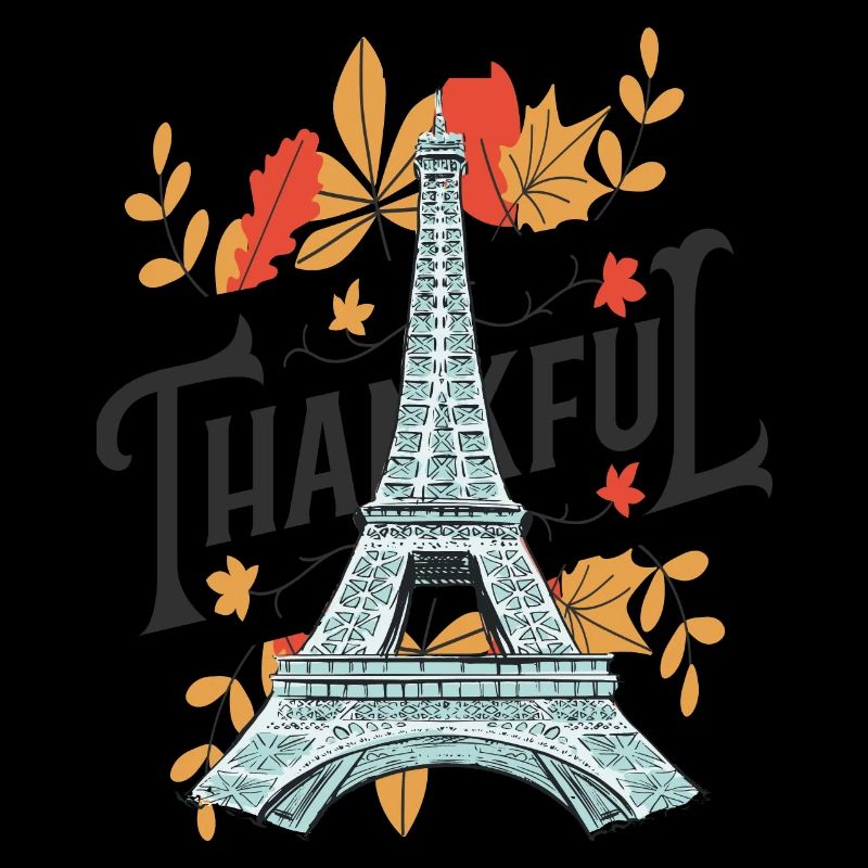 Herbstblätter in Paris Eiffelturm Herbststimmungen